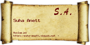 Suha Anett névjegykártya
