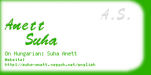 anett suha business card